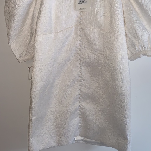 Bardot | Marnie Mini Dress Puff Sleeve in Ivory Size M - Picture 8 of 14
